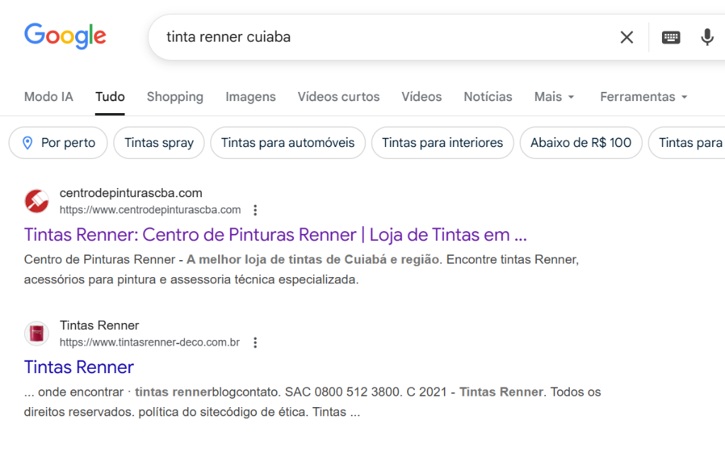 Case SEO Renner Cuiabá